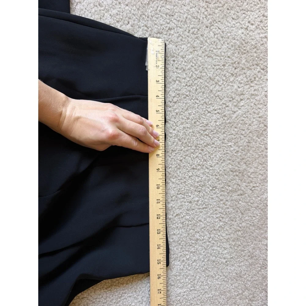 J.CREW Wide Leg Pleated Pants Matte Crepe NEW H2815 Black size 8
